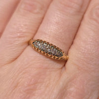 Victorian five stone old cut diamond ring from 1883-Antique rings-The Antique Ring Shop