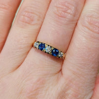 Edwardian sapphire and diamond ring