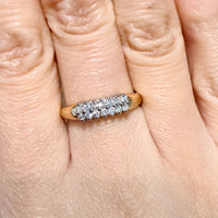 Vintage double row diamond ring-Vintage Rings-The Antique Ring Shop