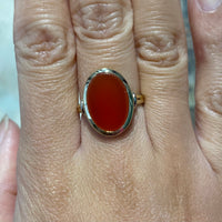 Vintage carnelian signet ring-Vintage Rings-The Antique Ring Shop