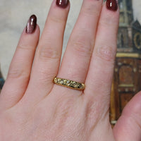 Five stone rose diamond ring in 18 carat gold-Antique rings-The Antique Ring Shop