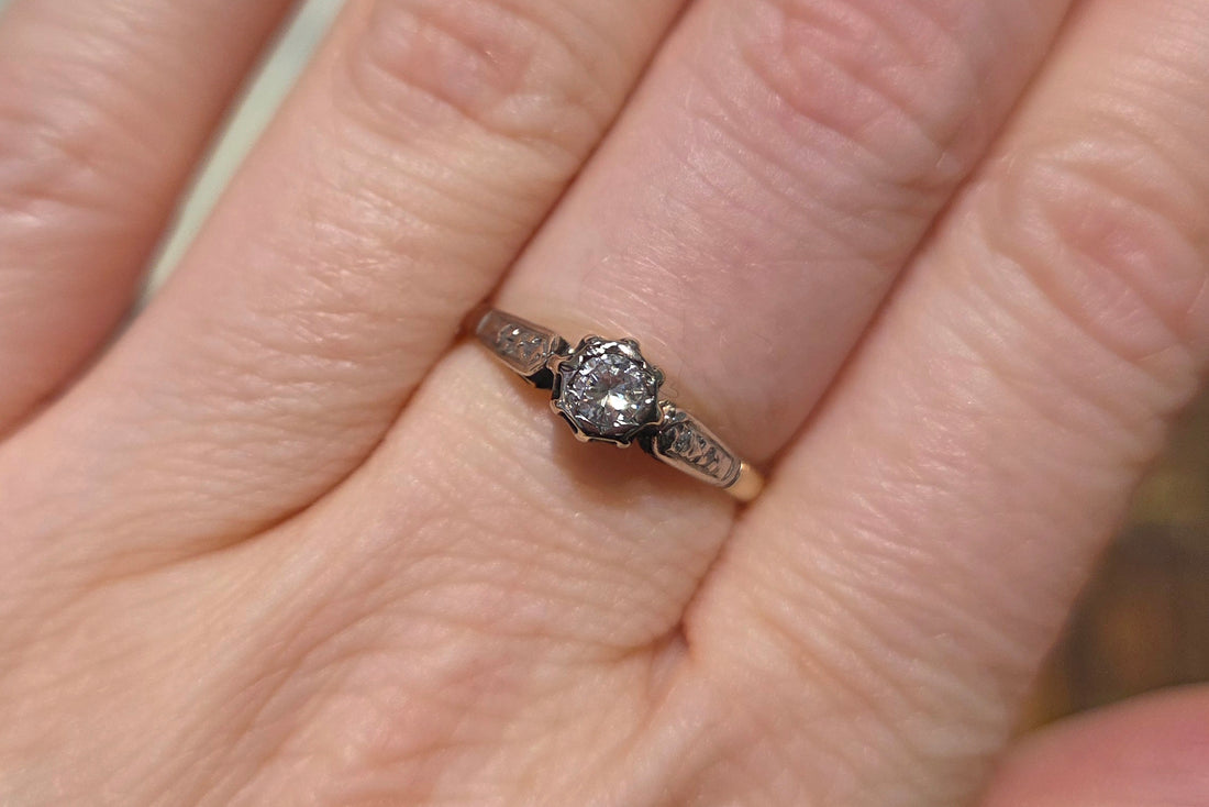 Vintage diamond ring in 18 carat gold