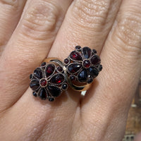 Vintage Toi et Moi garnet ring-Vintage Rings-The Antique Ring Shop