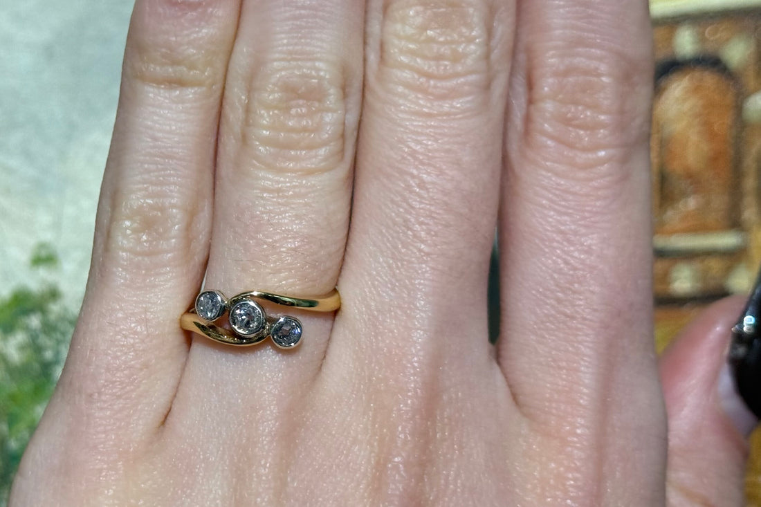 Edwardian old European cut diamond ring-Antique rings-The Antique Ring Shop