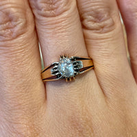 Antique rose diamond Belcher style ring-Antique rings-The Antique Ring Shop