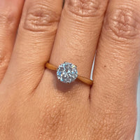 Vintage brilliant cut diamond solitaire ring-engagement rings-The Antique Ring Shop