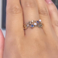 Sapphire and opal four piece ring-vintage rings-The Antique Ring Shop