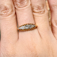 Victorian five stone diamond ring from 1898