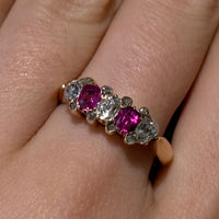 Antique ruby and old cut diamond ring-Antique rings-The Antique Ring Shop