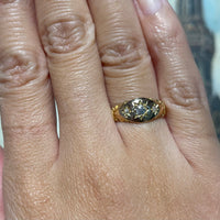 Victorian diamond gypsy ring from 1896-Antique rings-The Antique Ring Shop