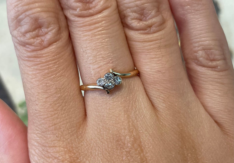 Edwardian four stone old cut diamond ring-Antique rings-The Antique Ring Shop