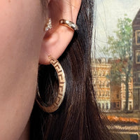 Hoop earrings with a meander-Earrings-The Antique Ring Shop