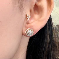 Diamond studs in 18 carat gold-Earrings-The Antique Ring Shop