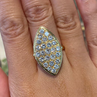Marquise diamond ring in 14 carat gold-Vintage Rings-The Antique Ring Shop