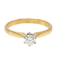 Diamond solitaire ring in 14 carat gold-engagement rings-The Antique Ring Shop