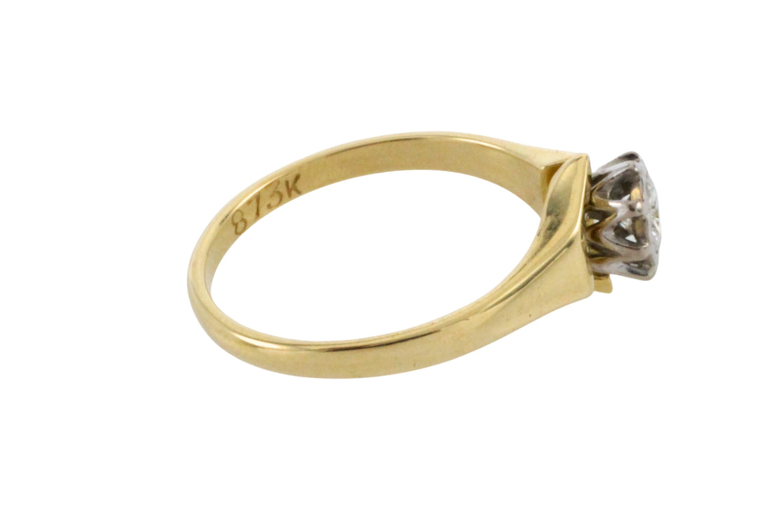 Vintage diamond solitaire ring-Vintage Rings-The Antique Ring Shop