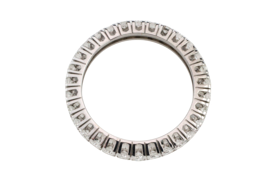 White gold eternity band with diamonds-wedding rings-The Antique Ring Shop
