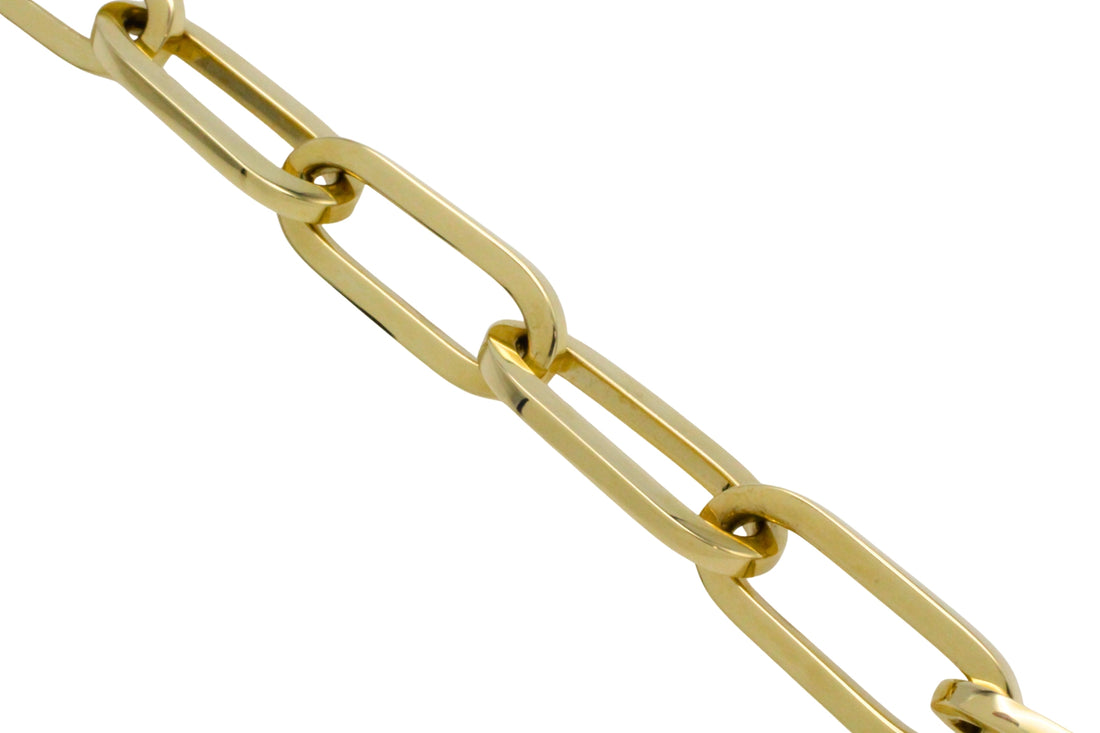 Paper clip bracelet in 14 carat gold-Bracelets-The Antique Ring Shop