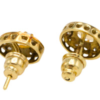 Vintage opal and diaomond studs-Earrings-The Antique Ring Shop