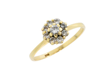 Vintage diamond cluster ring in 14 carat gold-Vintage Rings-The Antique Ring Shop