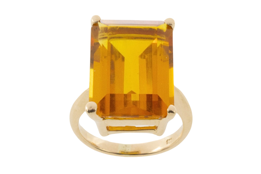 Citrine ring in 14 carat gold-Vintage Rings-The Antique Ring Shop