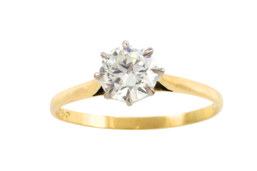 .80 carat diamond solitaire ring-engagement rings-The Antique Ring Shop