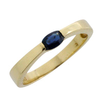Single stone sapphire ring-Vintage Rings-The Antique Ring Shop