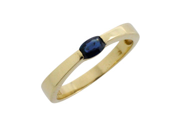 Single stone sapphire ring-Vintage Rings-The Antique Ring Shop