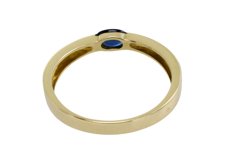 Single stone sapphire ring-Vintage Rings-The Antique Ring Shop