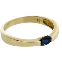 Single stone sapphire ring-Vintage Rings-The Antique Ring Shop