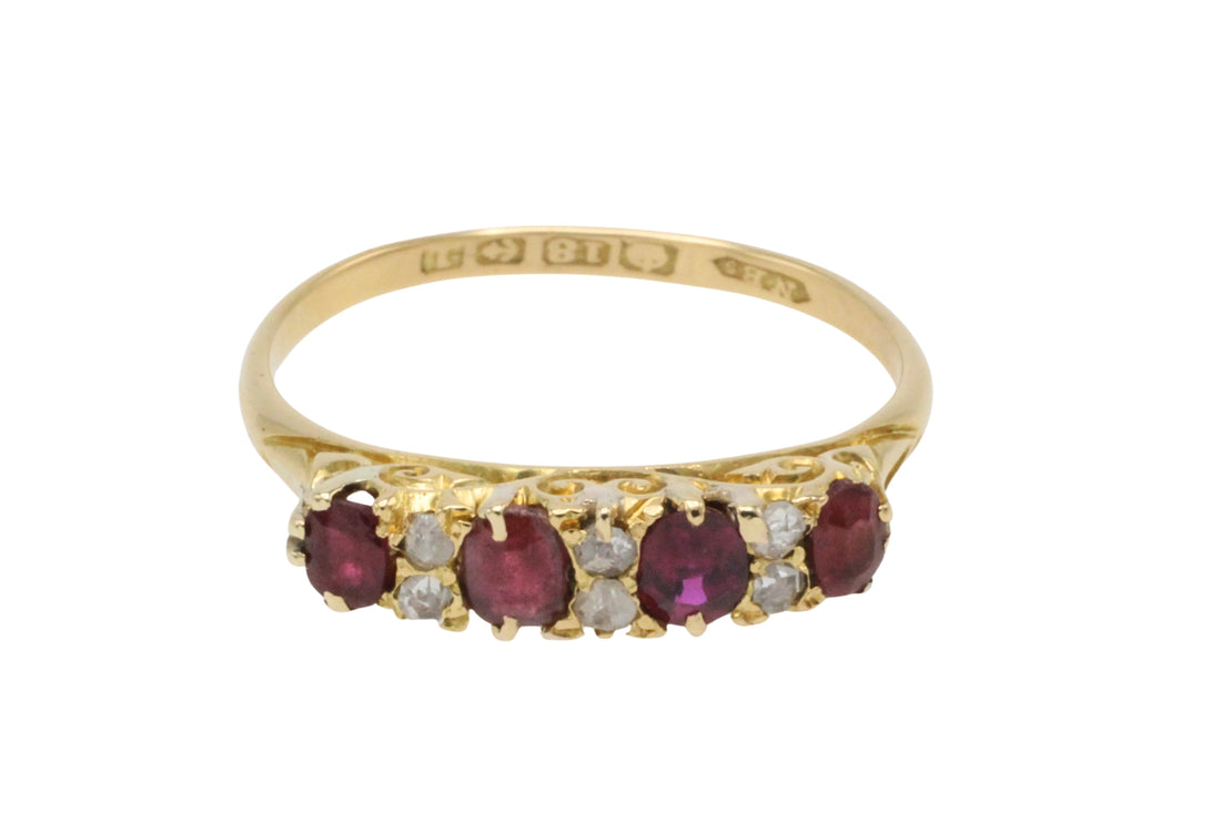 Edwardian ruby and diamond ring from 1910-The Antique Ring Shop