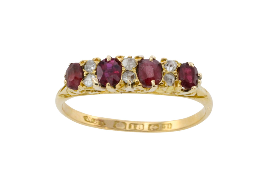 Edwardian ruby and diamond ring from 1910-The Antique Ring Shop