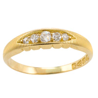 Victorian five stone diamond ring from 1895-Antique rings-The Antique Ring Shop