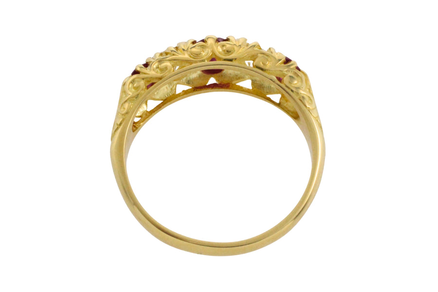 Vintage ruby and diamond ring-Vintage Rings-The Antique Ring Shop