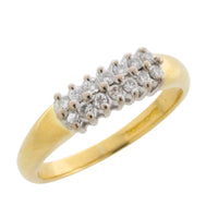 Vintage double row diamond ring-Vintage Rings-The Antique Ring Shop