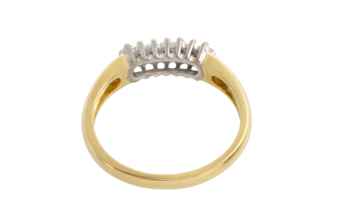 Vintage double row diamond ring-Vintage Rings-The Antique Ring Shop