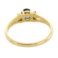 Vintage sapphire and diamond ring-engagement rings-The Antique Ring Shop