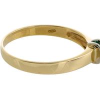 Emerald ring in 14 carat gold-Vintage Rings-The Antique Ring Shop