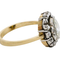 Vintage rose diamond ring in 14 carat gold and silver-engagement rings-The Antique Ring Shop