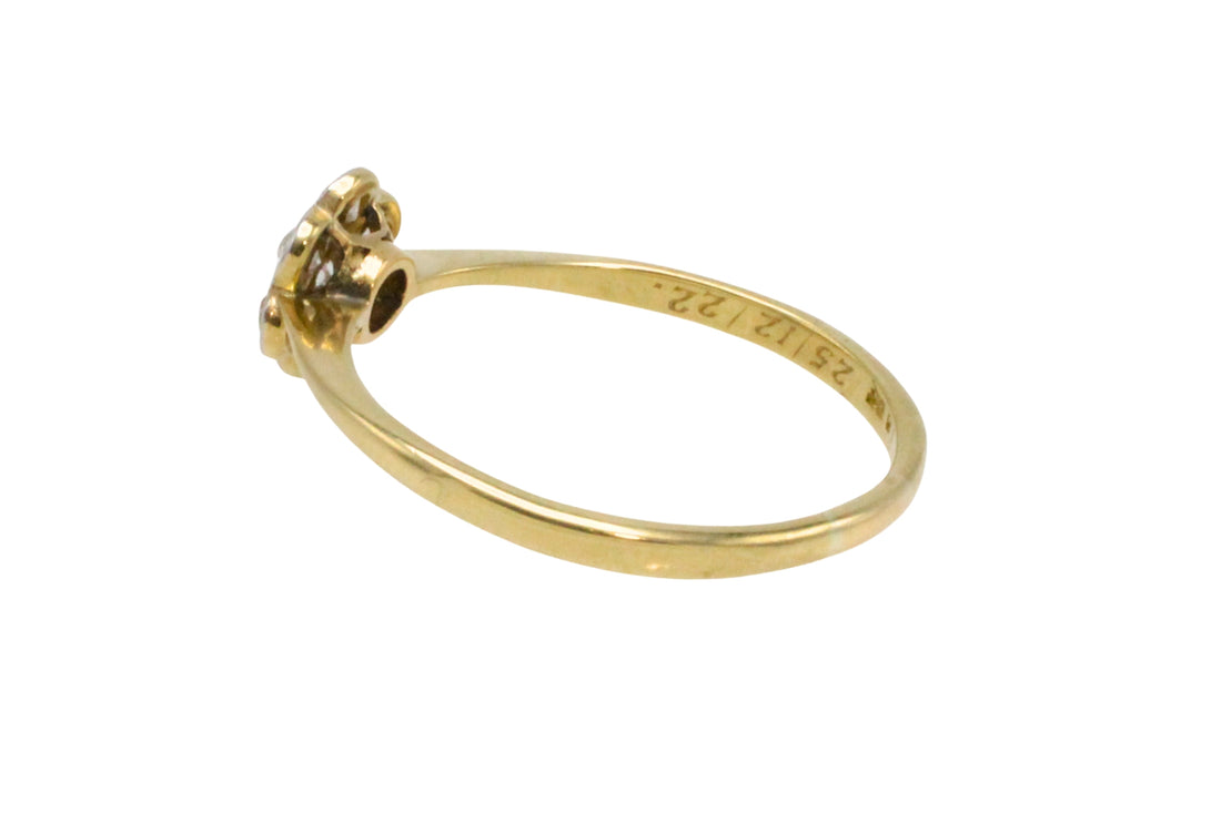 Antique old cut diamond cluster ring-Antique rings-The Antique Ring Shop