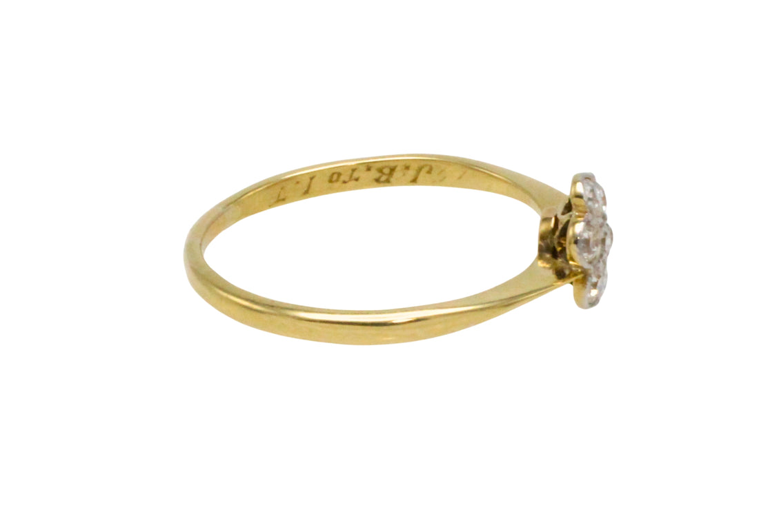 Antique old cut diamond cluster ring-Antique rings-The Antique Ring Shop