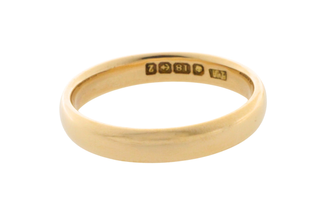 Victorian 18 carat gold wedding band from 1899-wedding rings-The Antique Ring Shop