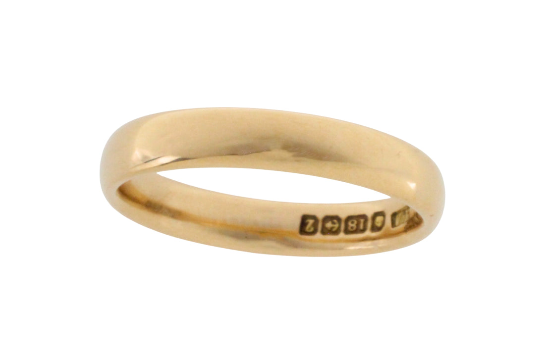 Victorian 18 carat gold wedding band from 1899-wedding rings-The Antique Ring Shop