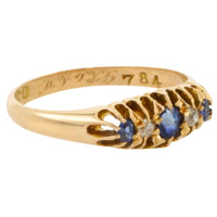 Edwardian sapphire and diamond ring from 1905-Antique rings-The Antique Ring Shop