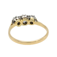 A vintage three stone ring in 18 carat gold-Vintage Rings-The Antique Ring Shop