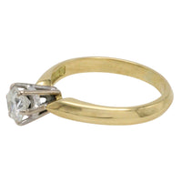 Vintage diamond solitaire ring in 18 carat gold-engagement rings-The Antique Ring Shop