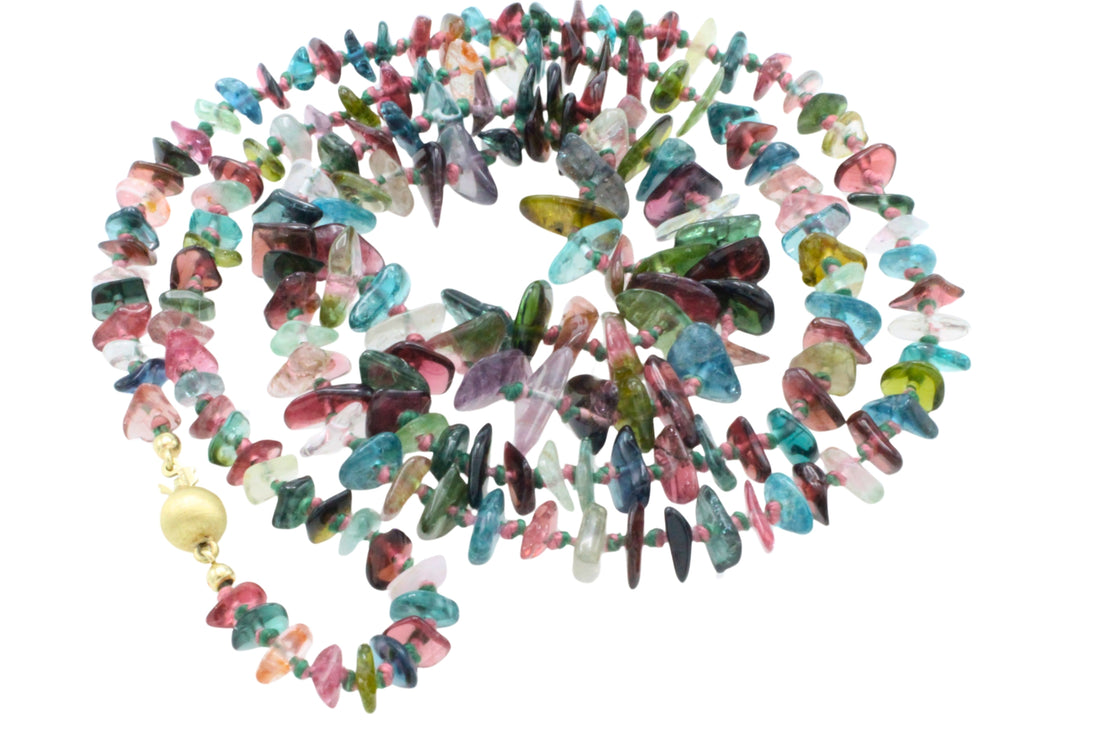 Diverse colored tourmaline collier-colliers-The Antique Ring Shop