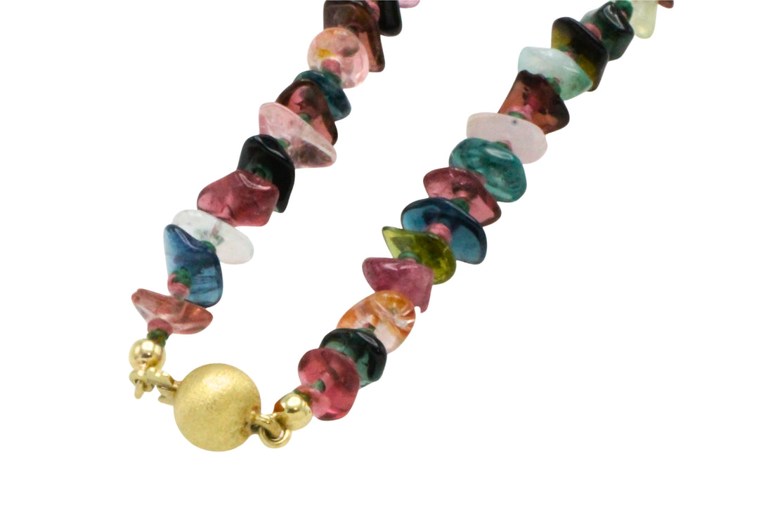 Diverse colored tourmaline collier-colliers-The Antique Ring Shop