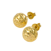 18 carat gold sphere stud earrings-Earrings-The Antique Ring Shop