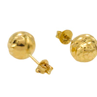 18 carat gold sphere stud earrings-Earrings-The Antique Ring Shop
